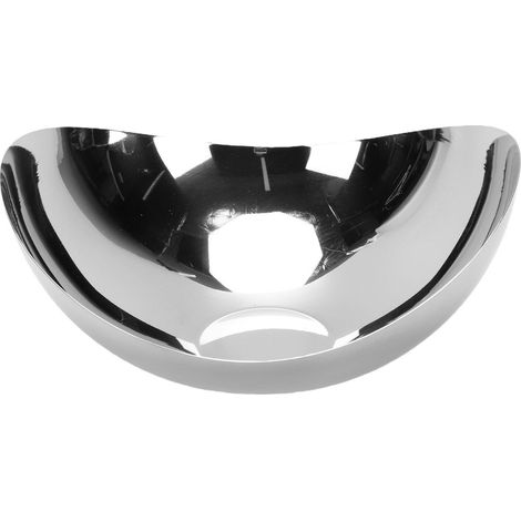 Bol de service ovale décoratif en acier inoxydable 304, idéal pour salades, fruits et bonbons, pour la cuisine, le comptoir ou la table basse (24 cm). (1/5)