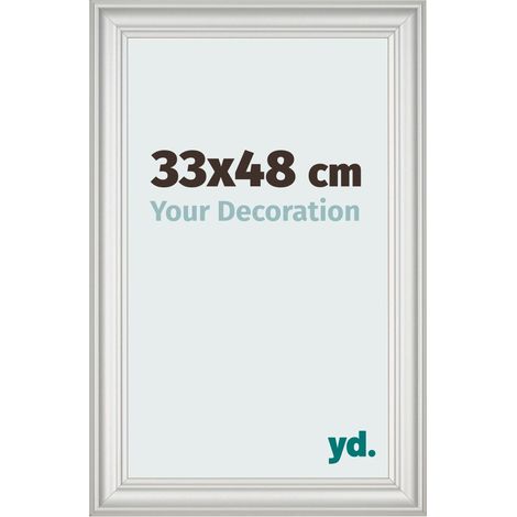 yd. - Cadre photo 33x48 - Blanc Patine - MDF - Lazio (1/5)