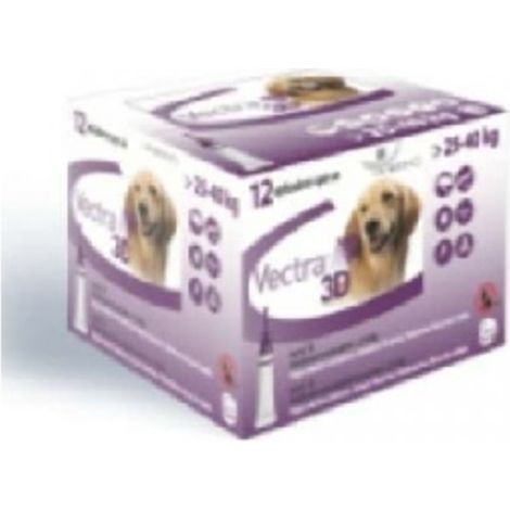 CEVA Pipetas Antiparasitarias VECTRA 3D PERROS GRANDES 25-40 kg, 12 pipetas