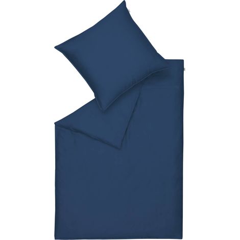 SCHÖNER WOHNEN Ganzjahresbettwäsche PURE 2.0 - 1 Stück 140x200 cm, Nachtblau