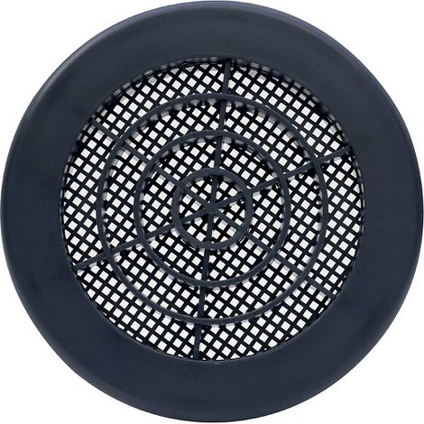 Grilles rondes à clipser avec moustiquaire - diamètre 100 mm - passage d'air 24 cm2 - finition anthracite - AUTOGYRE