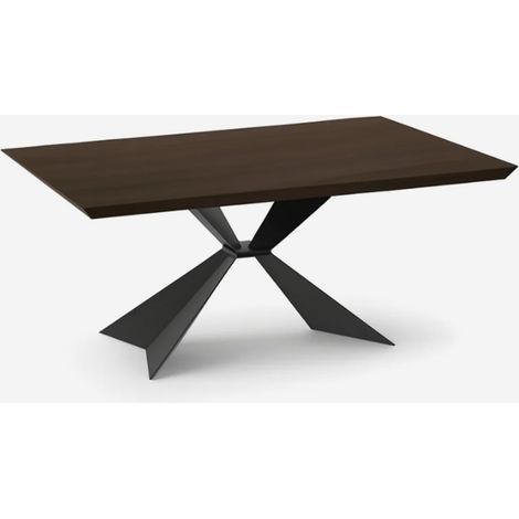 Mesa de comedor extensible de madera y metal 160/240x90 Taurus (1/4)