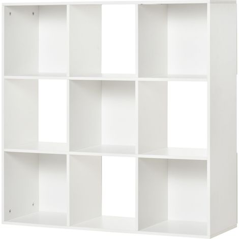 Libreria 3 Ripiani 91,5x29,5x91,5 in Legno Bianco (1/5)