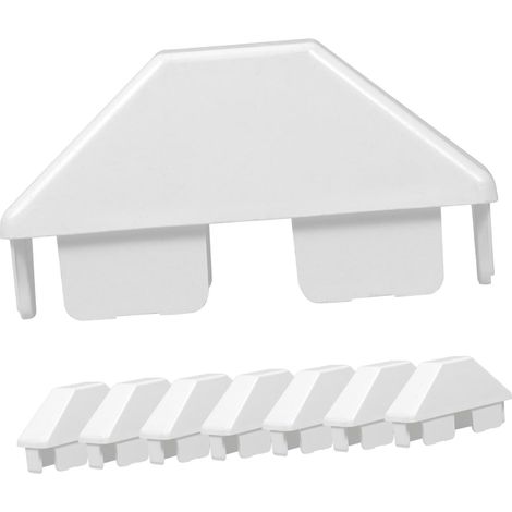 Lot de 8 Capuchons de Poteaux de Clôture en Pvc Certifié Résistant aux Intempéries, Surface Lisse Remplacement Capuchon pour Poteaux Plats et Garde-corps Extérieurs Usage Jardin (1/5)