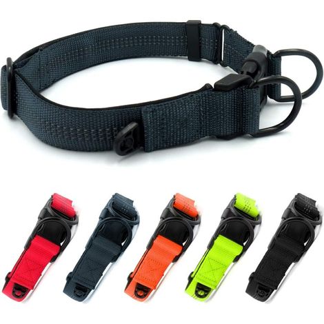 Collier réglable pour chien (gris)