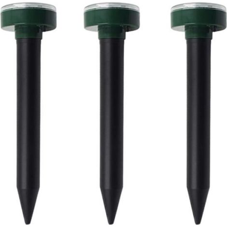 3 Pcs En Plein Air Solaire Ultrasonique Rat Répulseur Utilitaire Répulsif Insectes Souris (1/4)