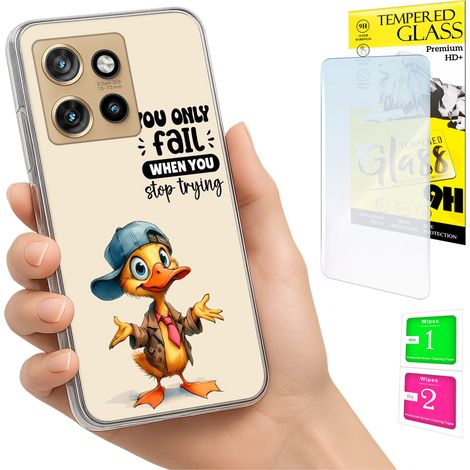 Coque pour Motorola Edge 50 Neo Photo Case Duck Back + Verre 9H (1/5)