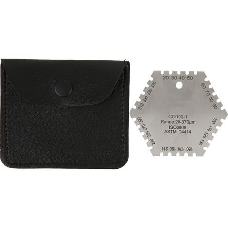 Fafeicy Peigne de Film Humide Hexagonal en Acier Inoxydable, Compteur D'épaisseur 20-370UM, pour les Revêtements de Peinture Adhésifs (1/5)
