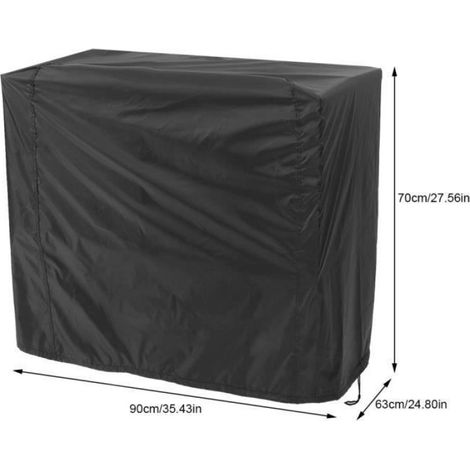 Housse de barbecue - Protecteur de barbecue - Imperméable - 80 x 66 x 100 cm - Noir (1/4)