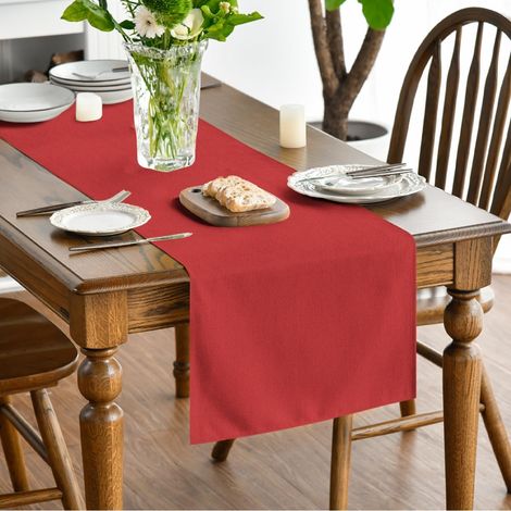 Chemin de Table Polyester Rouge 40×100 cm