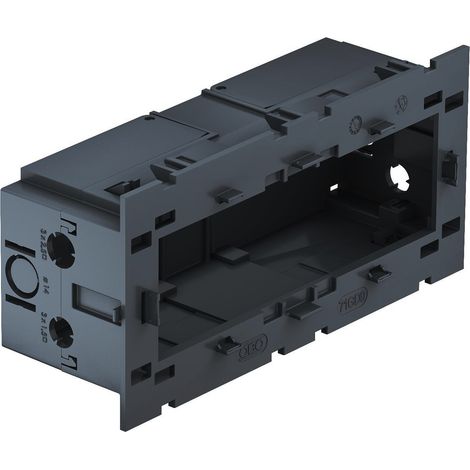 OBO Bettermann Caja de empotrar para dispositivos 3 veces para módulo 45 51x76x160 Poliamida gris hierro RAL 7011, 6288579