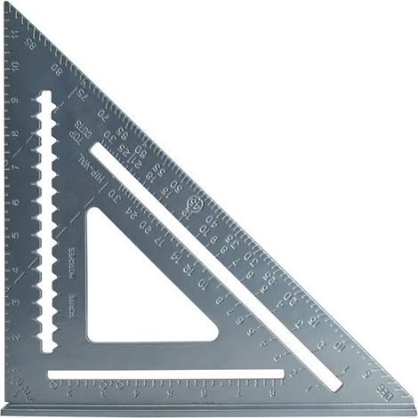 Faithfull Aluminium Roofing Square 300mm (12-inch) with Quick-Read Measurement for Precise Roofing and Carpentry Tasks
