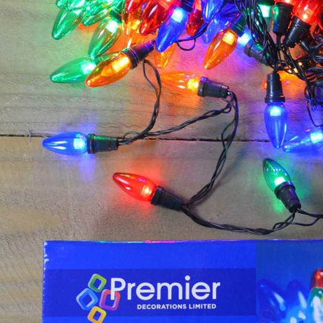 12m 120 LED Premier Multi Function Large Bulb Outdoor Christmas Festoon Lights (1/4)