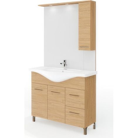 MOBILE BAGNO RUBINO 2A+2C 105 ROVERE NATURALE