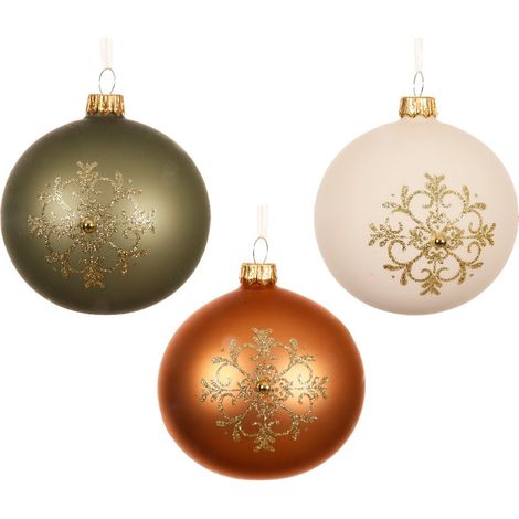 Pallina decorativa opaca d8 cm variada