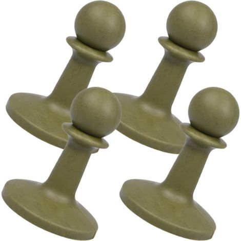Bouchon de Sécurité pour Mât de Tente, Lot de 4, TPR  Capuchons de Protection pour Écran de Tente et Poteaux Extérieurs, Usage Orage et Rangement Facile (1/5)