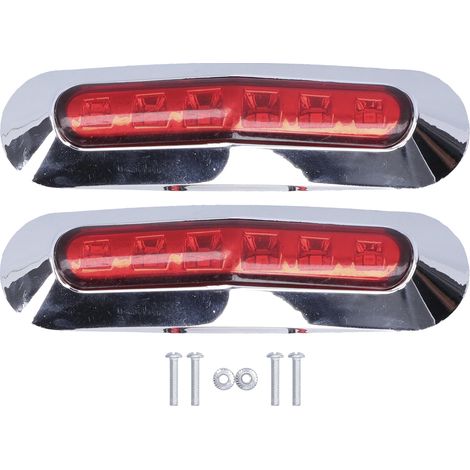 Feux latéraux 6 LED 10-30V, voyant lumineux brillant pour voitures, camions, remorques et camping-cars, rouge, protection IP68 (1/5)