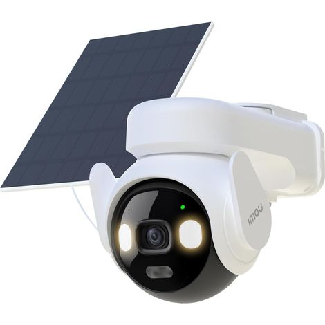 4G LTE Caméra Surveillance WiFi Exterieure sans Fil, 3K Caméra Solaire 4G avec Carte SIM, AOV 24/7 Enregistrement, 360°, 2.4GHz WiFi, 25M Détection Humaine/Véhicules,Mode Privé, Carte SD (1/5)