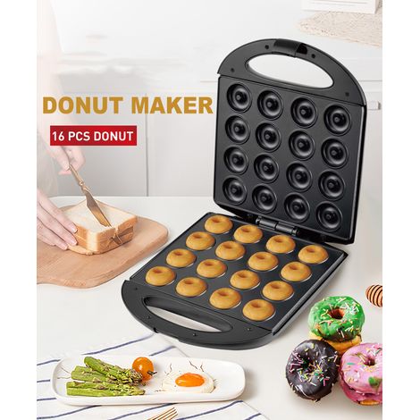 Machine à beignets professionnelle 16 mini-donuts, diamètre des trous  chauffage double face, chauffage thermostatique, revêtement