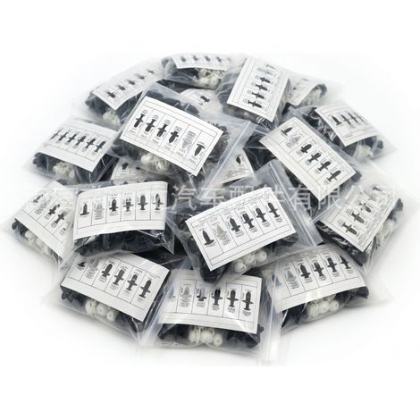Lot de 100 clips auto en sachet pour garnitures, portières et pare-chocs (1/5)