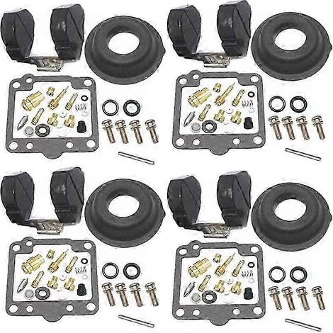 Kit de réparation de carburateur 4 pièces comprenant joint de pointeau, membrane de dépression du piston et flotteur pour SUZUKI GS1100 (1980-1983) EG (1/3)