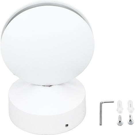 Eosnow 10W LED-Wandleuchte, rund, 360° leuchtend, Fensterbanklampe für Flur, Gang, Korridor, Wohnzimmer, AC85-265V, weies Licht