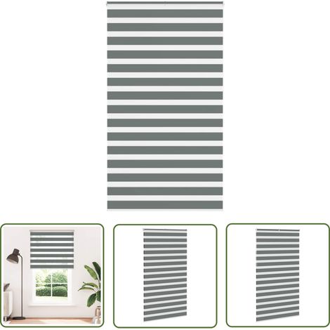vidaXL Zebrarollo Dunkelgrau 120x230 cm Stoffbreite 115,9 cm Polyester (1/5)