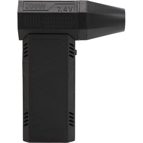 Souffleur à air comprimé 3 vitesses réglable 130 000 tr/min, sans balais, réutilisable, sans fil, pour clavier d'ordinateur, nettoyage extérieur de voiture et de maison, noir (1/5)