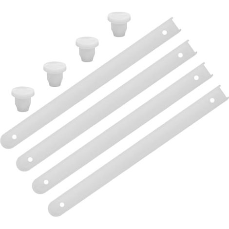 Lot de 4 glissières tiroir en plastique, rails guidage rechange pour (1/5)