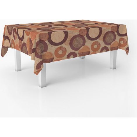 Nappe Toile cirée Lavable rectangulaire 260x140 cm Tambre Orange (1/4)