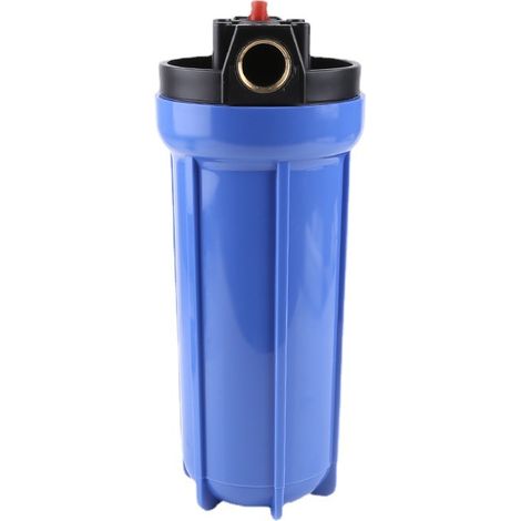 Boîtier de préfiltre bleu de 25 cm (10 pouces) compatible — Système de filtration d'eau centralisé — Convient à un usage domestique — Coton PP — Unité de préfiltre compatible — Convient à toute la mai
