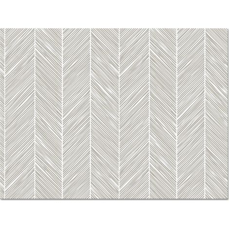 CRÉDENCE CUISINE Classique - Chevrons - Gris 80x60 cm (1/5)