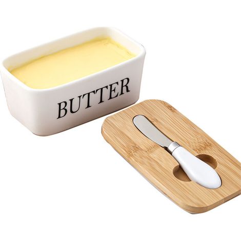Beurrier - Boîte Hermétique Pour Conservation Du Beurre Et Fromage - Idéal Réfrigérateur Cuisine Maison Ou Restaurant - 1 Pièce (1/5)