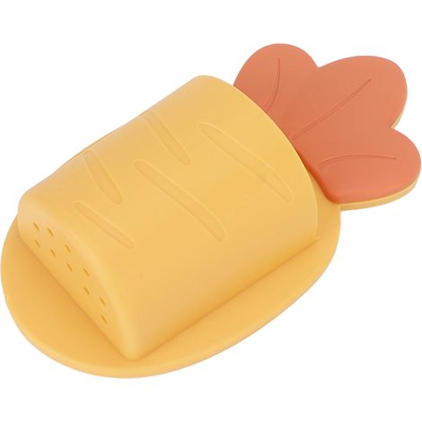 Boîte de rangement murale salle de bain, capacité de charge élevée, design ajouré, compacte, fixation facile, boîte de stockage jaune. (1/5)