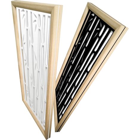 BAMBU - Moduli Decorativi in Legno e PVC - Misura: 47x94 cm - Colore: bianco (1/4)