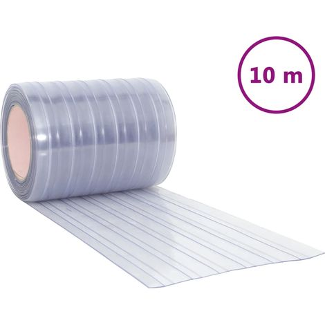 Maison Exclusive - Türvorhang Transparent 300x2,6 mm 10 m PVC