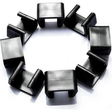 Lot de 8 clips de fixation en plastique pour meubles en osier, pour intérieur et extérieur (terrasse). (1/4)