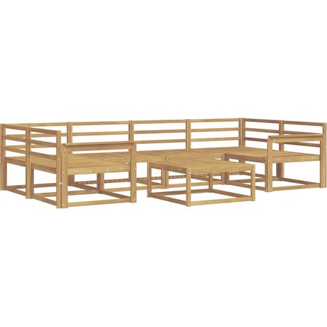 Set di divani da esterno 7 pcs Bianco vidaXL