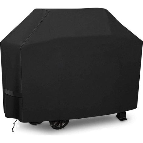 Housse Barbecue, Housse Barbecue Gaz de Grill Anti-Vent/Anti-UV/Anti-l'eau/Anti-l'Humidité/Antipoussière, 145 x 61 x 117 cm, Noir (1/5)