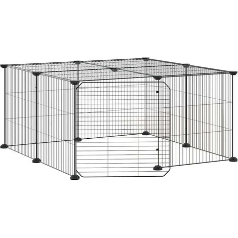 Maison Exclusive - Jaula para mascotas de 12 paneles puerta acero (1/5)