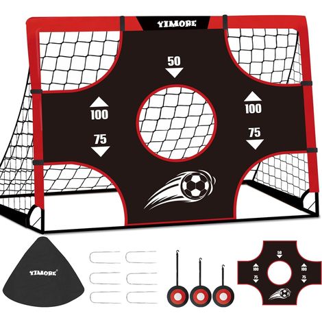 But de Football pour Enfants 3 en 1 - Cage de Foot Enfant Exterieur avec Sac de Transport 120  90  90cm Cages et Mini Buts Idéal pour Le Jardin