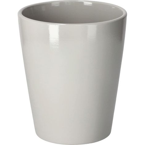 KOTARBAU Pot de fleurs en céramique pour orchidées H 150 mm ⌀ 120 mm Gris (1/5)