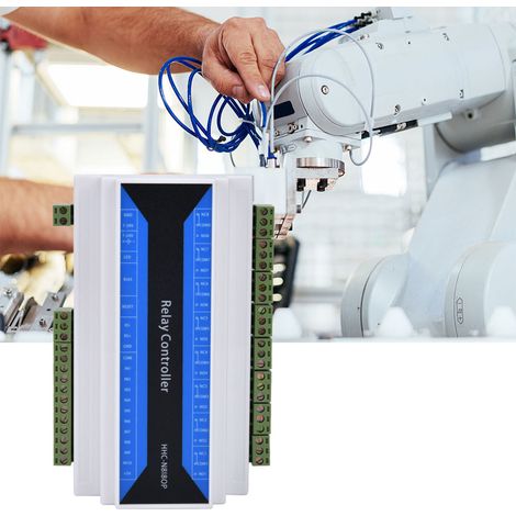 Module relais réseau 8 canaux, télécommande Ethernet vers RS485, dispositif de commutation industriel, contrôle à distance via IP, sortie 8 voies, module de relais programmable pour automatisation. (1/5)
