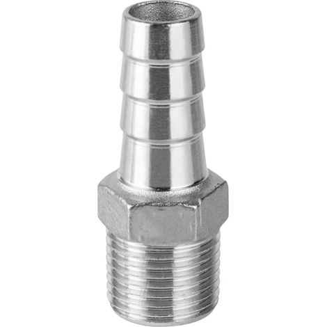 Adattatore per tubo da giardino con raccordo a spina in acciaio inossidabile 304 da 12 mm
