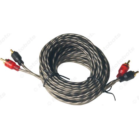 5M pure copper car audio cable, car signal cable, frosted 2RCA to 2RCA male to male audio cable (1/4)