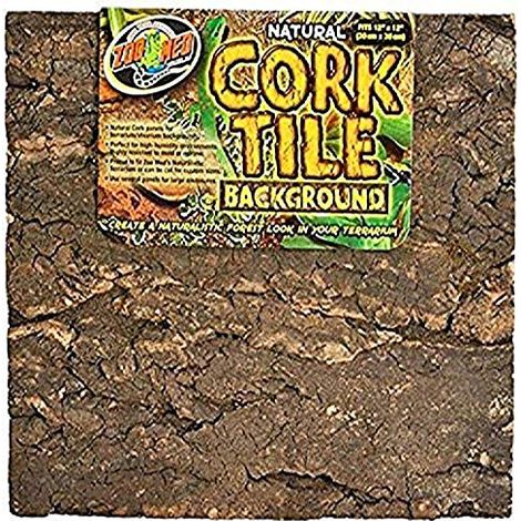Terrario zoomed natural cork tile background resistente muffa 30x45 cm