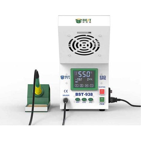 Station de soudage multifonction avec écran tactile et extracteur de fumée (1/4)