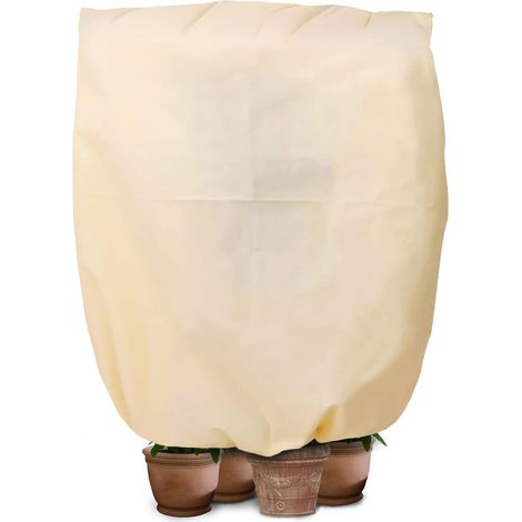 Sac de protection hivernale pour plantes en pot, 240 x 200 cm, avec cordon et disque coco – DELKEVIC (1/5)