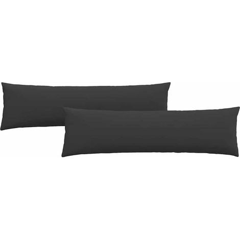 Maison Exclusive - Sofakissen 2 Stück Schwarz 145 x 40 cm Stoff