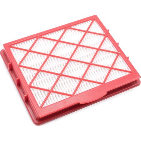 vhbw filtro compatibile con Lux D 820, 1, 1 Classic, 1 Royal, Classic, D 800 - D 899 aspirapolvere - Filtro aria di scarico (EPA), bianco / rosso